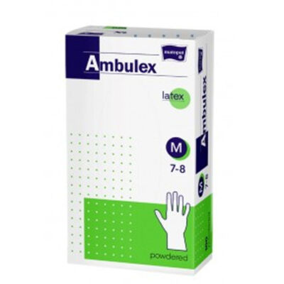 Ambulex Latex egyszerhasználatos kesztyű, púderezett (100 db/doboz)
